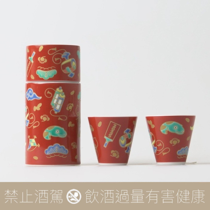 大嶺酒造 Ohmine 兩粒米 2025 蛇年干支酒 九谷燒禮盒 全球限量100組:圖片 5